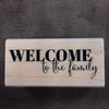 Stempel Welcome.. 6.3x3cm p/st hout