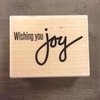 Stempel Wishing you joy 6.3x5cm p/st hout