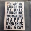 Stempel You are my sunshine 8.3x5.5cm p/st hout