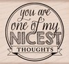 Stempel nicest thoughts 8.9x7.5cm p/st hout