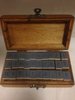 Stempeldoos 30delig 16x6x3.6cm p/set hout