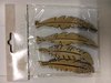 Hangers veren glitters goud 12cm p/4st