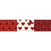 Inpakpapier rood 70cm p/2mtr hartjes  