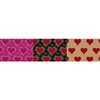 Inpakpapier zwart hart 70cm p/2mtr rood