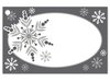 Kadolabels sneeuwvlokken ovaal 5.7x8.9cm p/5st