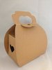 Kraft doosje met hart 9.5x6x6.5cm p/5st rood