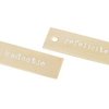 Labels gefeliciteerd wit 7x2cm p/25st houten