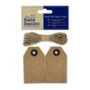 Labels kraft Tags &amp; Jute 4.5x7.5cm p/20st