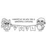 Clear stamp Owl Banner uilen banner p/set