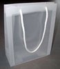 Draagtas PP luxe 20+8x25cm p/25st semi-transpaparant met venster
