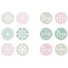 Stickers pastel ijsster 9x14cm p/set Paris 4assorti vel