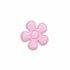 Bloemen roze stof effen 20mm p/4st