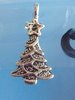 Bedel zilver kerstboom 20.5x10.5mm p/st 