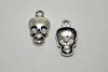 Bedel zilver skull 17x10cm p/st 