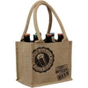 Biertas jute voor 6 flesjes bier p/st