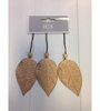 Bladeren goud 4x7cm p/3st metaal