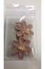 Bloemen roze 5cm p/2st meeldraad vintage