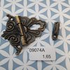 Doossluiting 50x45x10mm p/st brons