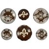Cabochons vos bruin p/6st