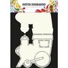 Card art Stencil locomotief A4 p/st