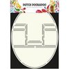 Card art Stencil Pop-up kaart ovaal A4 p/st