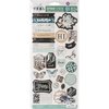 Chipboard Zella teal p/set