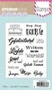 Clear stamp Basic A6 p/st Felicitatie teksten 