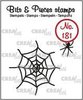 Clear stamp Spinnenweb + spin p/st  Bits&amp;Pieces 