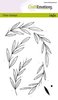 Clear stamp blad krans kerst A6 p/st