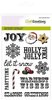 Clear stamp Christmas text A6 p/st