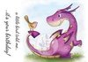 Clear stamp draak met vogel A7 p/st
