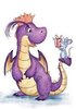 Clear stamp Dragon Birthday A7 p/st