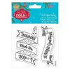 Clear stamp Folk Christmas Snowman p/st