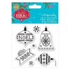 Clear stamp Folk Christmas Yum 10x10cm p/st