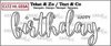 Clear stamp tekst Happy Birthday outline p/st  Tekst &amp; Zo 
