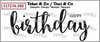 Clear stamp tekst Happy Birthday solid p/st Tekst&amp;Zo 