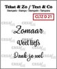 Clear stamp 3x zomaar nr.21 p/st Tekst&amp;Zo 