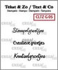 Clear stamp nr.05 Groetjes p/st Tekst&amp;Zo 
