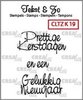 Clear stamp nr.19 Kerst Tekst&amp;Zo p/st