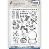 Clear stamp Vintage Winter sneeuwbol onder p/st