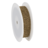 Lint donkergoud 25mm crispy p/5mtr opengewerkt