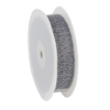Lint donkergrijs 25mm crispy p/5mtr opengewerkt