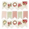 Die cut garland Rosy Cosy p/15st