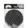 Doilies zwart met stip 11.4cm p/5st