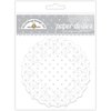 Doilies wit met stip 11.4cm p/5st