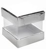 Doos duo Vierkant 4x4x4cm p/st zilver met venster