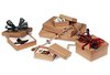 Doos 7.6x5.3x2.54cm p/5st bruin 6k 2delig luxe