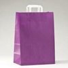 Draagtas 32x17x45cm p/50st paars papier met platte handgreep  