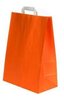 Draagtas 32x17x45cm p/50st oranje papier met platte handgreep 