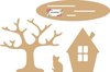 MDF Herfst set 2 24x20cm p/4st